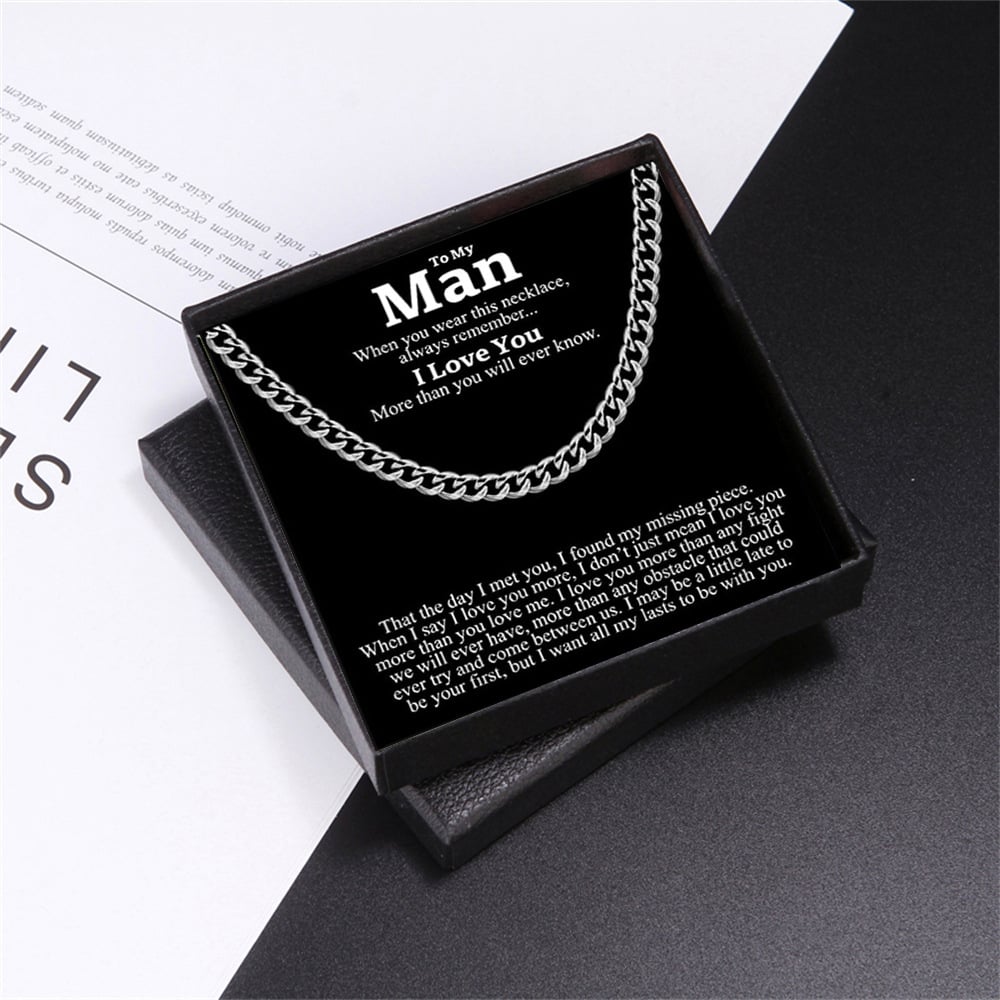 Men's titanium steel Cuban chain