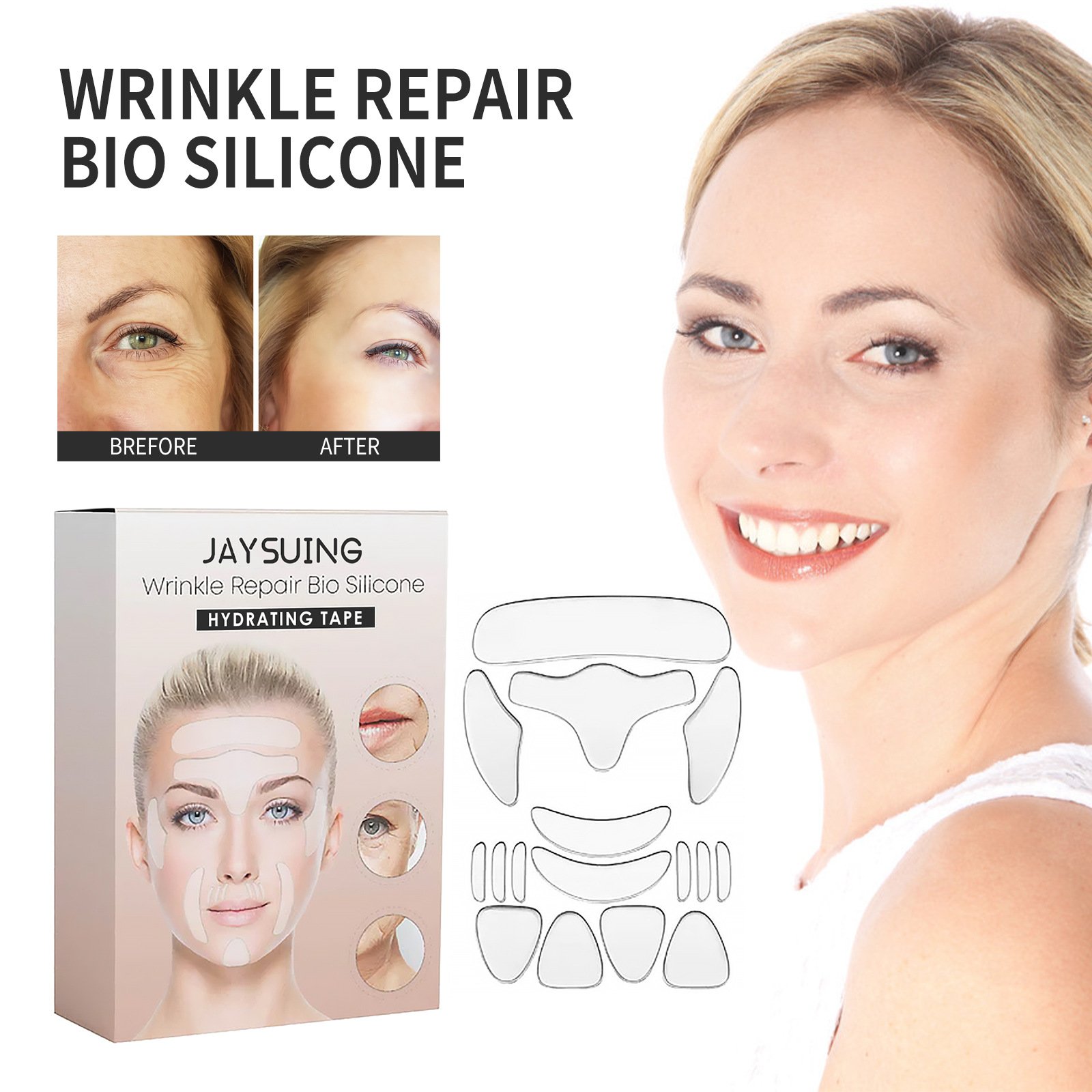 Silicone Wrinkle Patches - 16Pcs Silicone Anti Wrinkle Pad Patches For Face Eye Forehead
