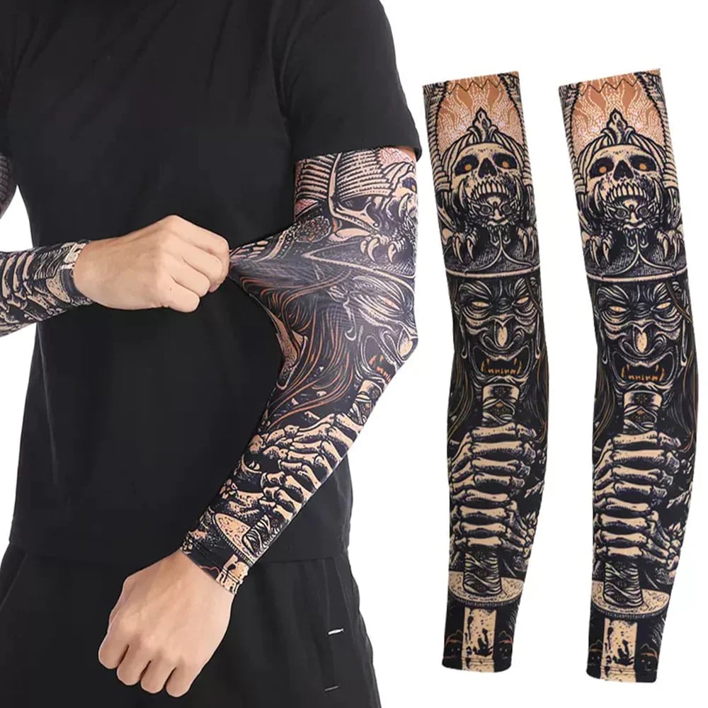 Last Day Promotion-SAVE 49% OFF - UPF 50+ Men's Cooling Tattoo Arm Sleeves