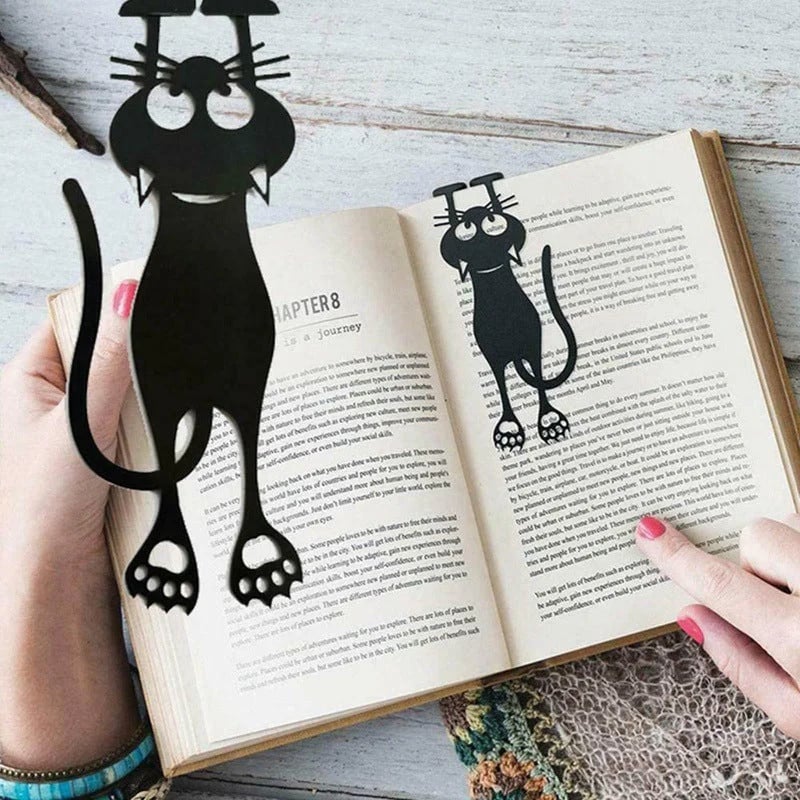 BIG SALE - HALF PRICECutout Black Kitten Bookmark